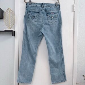 Hudson Jeans Light Blue Flap Pocket Straight Leg Denim Size 14